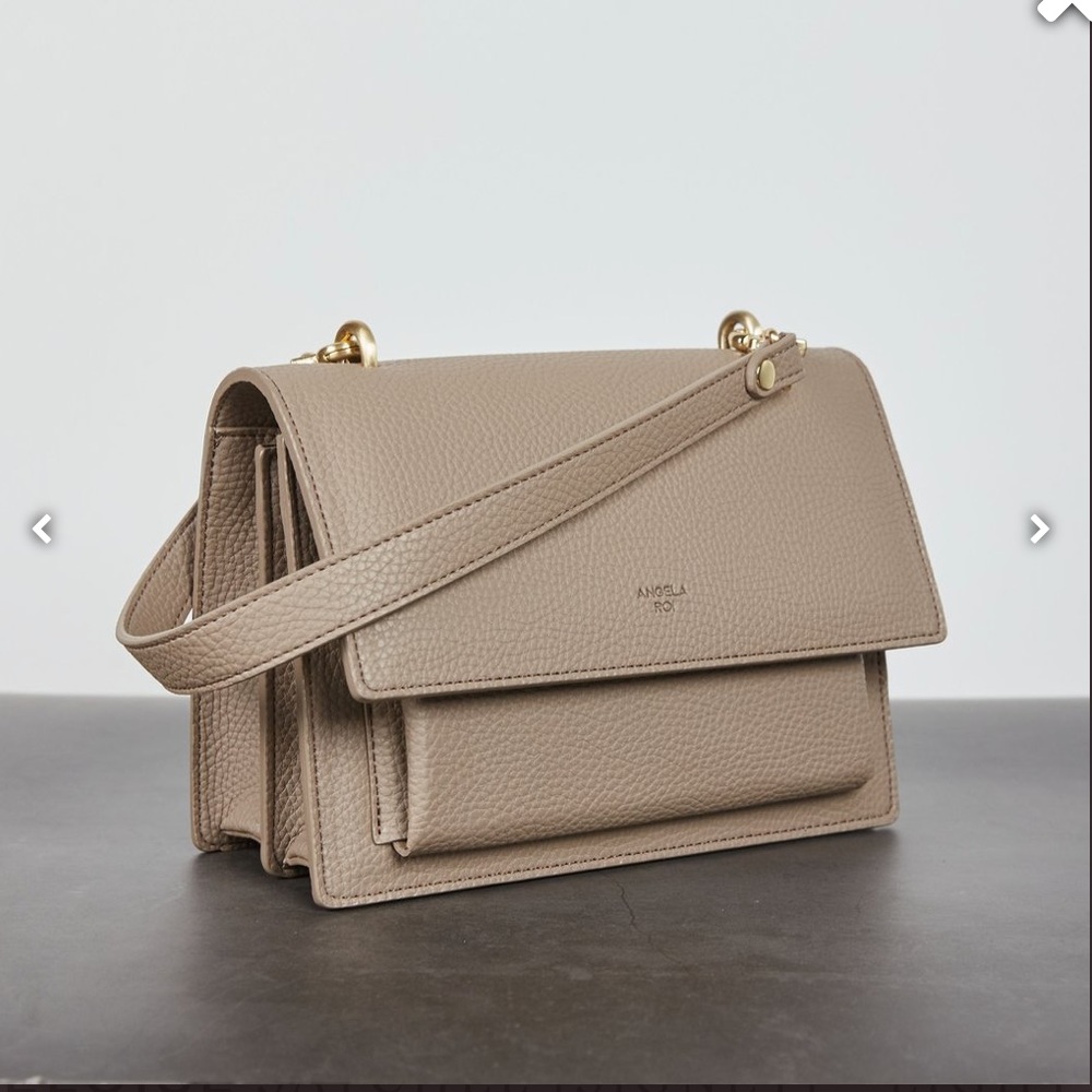 BNWT Angela Roi Eloise Satchel in Light Mud Gray